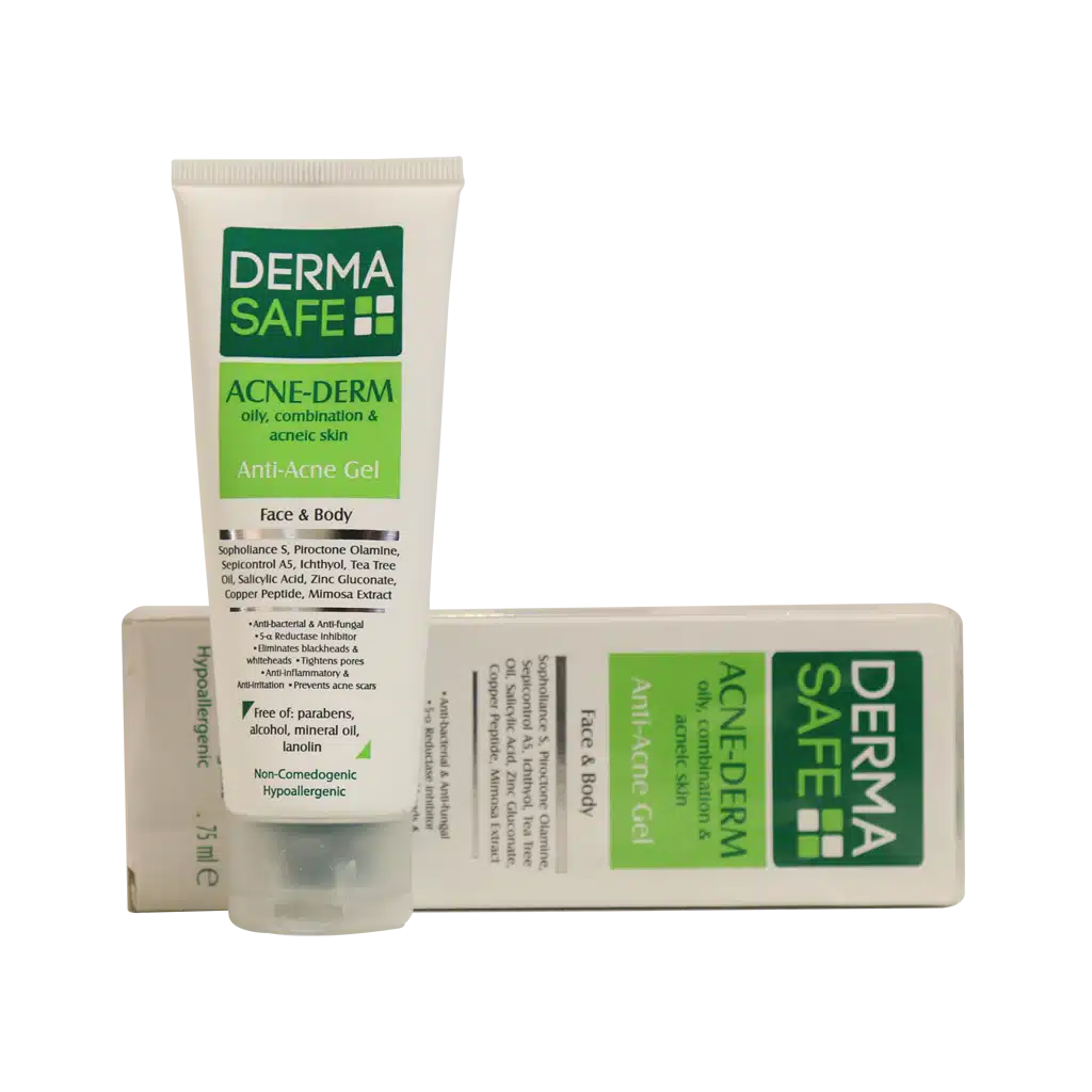 ژل آنتی آکنه مناسب پوستهای چرب و مختلط و دارای آکنه صورت وبدن درماسیف